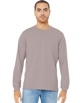 Bella + Canvas BC3501CVC Unisex CVC Jersey Long-Sl in Heather pink gravel