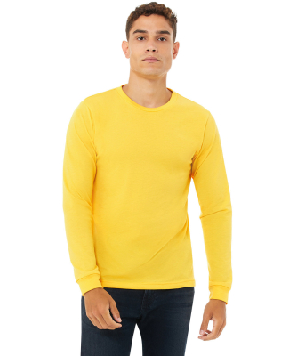 Bella + Canvas BC3501CVC Unisex CVC Jersey Long-Sl in Heather yellow gold