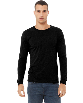 Bella + Canvas BC3501CVC Unisex CVC Jersey Long-Sl in Solid black blend