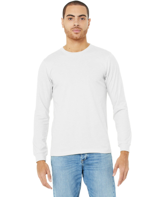 Bella + Canvas BC3501CVC Unisex CVC Jersey Long-Sl in Solid white blend