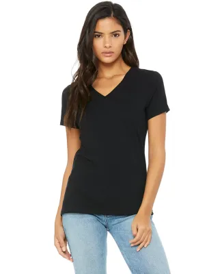 Bella + Canvas 6405 Ladies' Relaxed Jersey V-Neck  BLACK