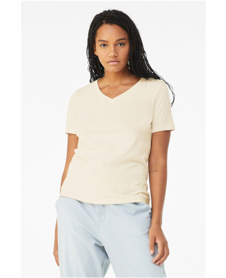 Bella + Canvas 6405 Ladies' Relaxed Jersey V-Neck  in Natural