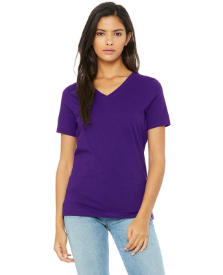 Bella + Canvas 6405 Ladies' Relaxed Jersey V-Neck  in Team purple