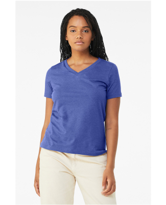 Bella + Canvas BC6405CVC Ladies' Relaxed Heather C in Heather true royal