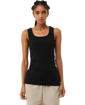 Bella + Canvas 1081 Ladies' Micro Ribbed Tank SOLID BLK BLEND