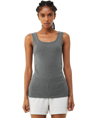Bella + Canvas 1081 Ladies' Micro Ribbed Tank in Deep heather