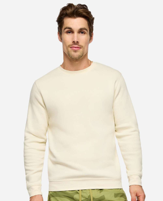 LA T 6925 Unisex Eleveated Fleece Sweatshirt in Natural