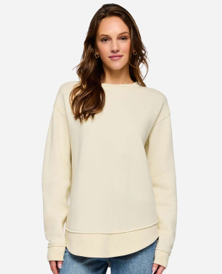 LA T 3525 Ladies' Weekend Tunic Fleece in Natural