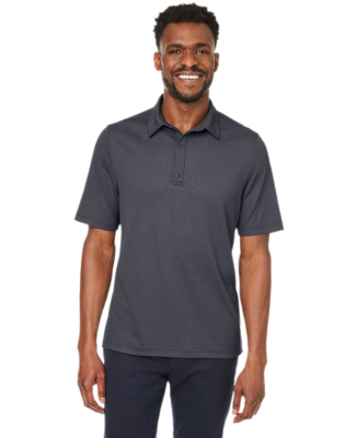 North End NE102 Men's Replay Recycled Polo in Carbon