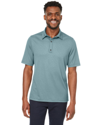 North End NE102 Men's Replay Recycled Polo in Opal blue