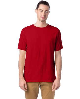 Hanes GDH100 Men's Garment-Dyed T-Shirt in Athletic red