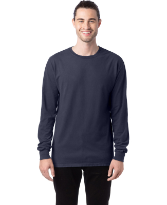Hanes GDH200 Unisex Garment-Dyed Long-Sleeve T-Shi in Anchor slate
