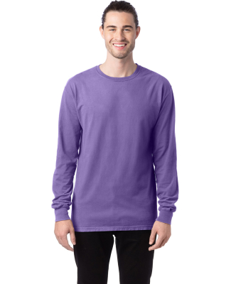 Hanes GDH200 Unisex Garment-Dyed Long-Sleeve T-Shi in Lavender