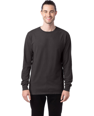 Hanes GDH200 Unisex Garment-Dyed Long-Sleeve T-Shi in New railroad grey