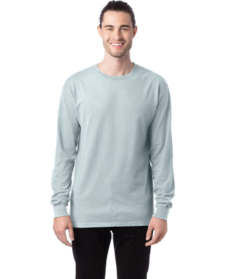 Hanes GDH200 Unisex Garment-Dyed Long-Sleeve T-Shi in Soothing blue