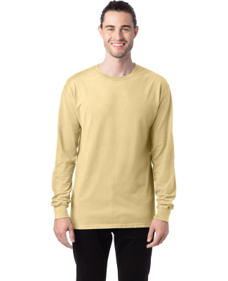 Hanes GDH200 Unisex Garment-Dyed Long-Sleeve T-Shi in Summer squash yellow