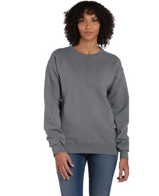 Hanes GDH400 Unisex Crew Sweatshirt in Concrete grey