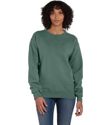 Hanes GDH400 Unisex Crew Sweatshirt in Cypress green