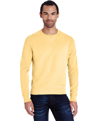 Hanes GDH400 Unisex Crew Sweatshirt in Summer squash yellow