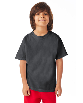 Hanes GDH175 Youth Garment-Dyed T-Shirt in New railroad grey