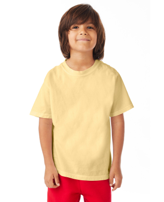 Hanes GDH175 Youth Garment-Dyed T-Shirt in Summer squash yellow