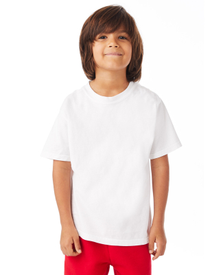 Hanes GDH175 Youth Garment-Dyed T-Shirt in White