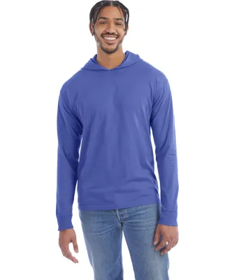 Hanes GDH280 Unisex Jersey Hooded T-Shirt in Anchor slate