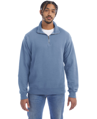 Hanes GDH425 Unisex Quarter-Zip Sweatshirt in Saltwater