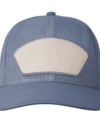 Big Accessories BA682 All-Mesh Patch Trucker Hat in Slate blue/ slate blue