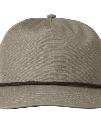 Big Accessories BA699 Ripstop Cap in Khaki/ black rope