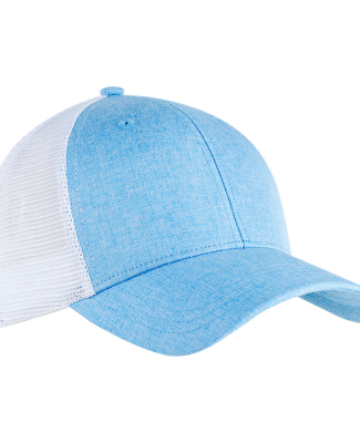 Big Accessories BA540P Sport Ponytail Trucker in Heather light blue/ white