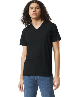 American Apparel 2006CVC Unisex CVC V-Neck T-Shirt in Black