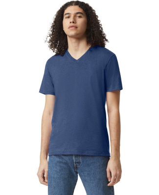 American Apparel 2006CVC Unisex CVC V-Neck T-Shirt in Heather arctic