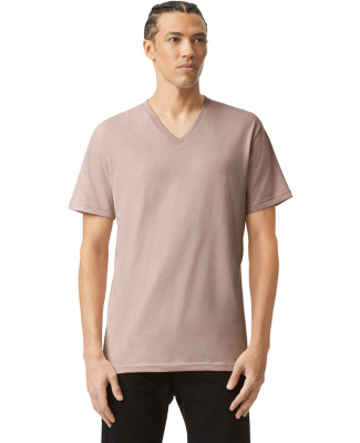 American Apparel 2006CVC Unisex CVC V-Neck T-Shirt in Heather blush