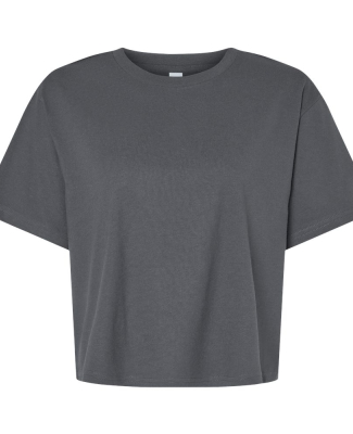 American Apparel 102 Ladies' Fine Jersey Boxy T-Sh in Asphalt