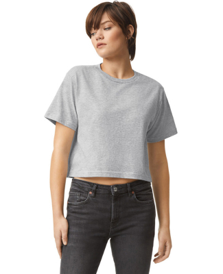 American Apparel 102 Ladies' Fine Jersey Boxy T-Sh in Heather grey