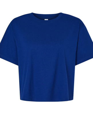 American Apparel 102 Ladies' Fine Jersey Boxy T-Sh in Lapis