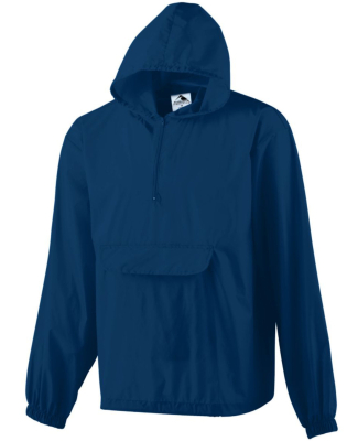 Augusta Sportswear 3130 Hooded Nylon Half Zip Pull in Navy