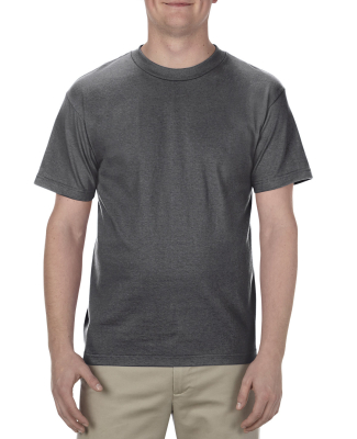 American Apparel 1301 Unisex Heavyweight Cotton T- in Heather charcoal