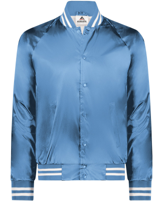 Augusta Sportswear 3610 Unisex Striped Trim Satin  in Columbia blue/ white