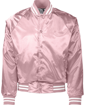 Augusta Sportswear 3610 Unisex Striped Trim Satin  in Light pink/ white