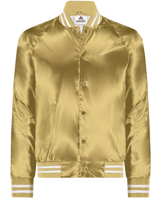 Augusta Sportswear 3610 Unisex Striped Trim Satin  in Metallic gold/ white
