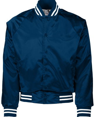 Augusta Sportswear 3610 Unisex Striped Trim Satin  in Navy/ white