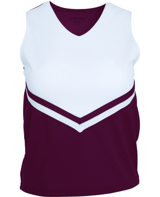 Augusta Sportswear 9110 Ladies' Pride Shell in Maroon/ white/ white