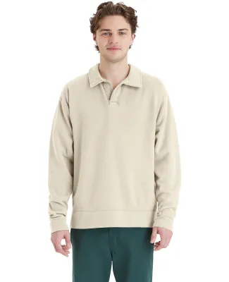 Comfortwash by Hanes GDH490 Unisex Garment Dye Pol in Parchment