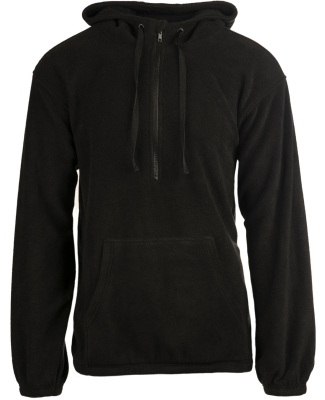 Burnside Clothing 3600 Mens' Polar Fleece Quarter- in Black
