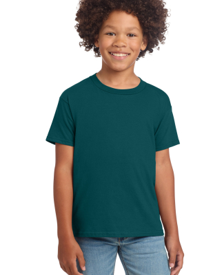 Gildan 64000B Youth Softstyle T-Shirt in Fan marine green