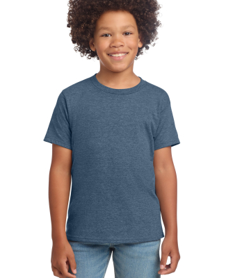 Gildan 64000B Youth Softstyle T-Shirt in Heather indigo