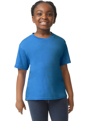 Gildan 64000B Youth Softstyle T-Shirt in Heather royal