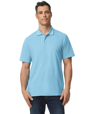 Gildan 64800 Men's Softstyle Double Pique Polo in Light blue